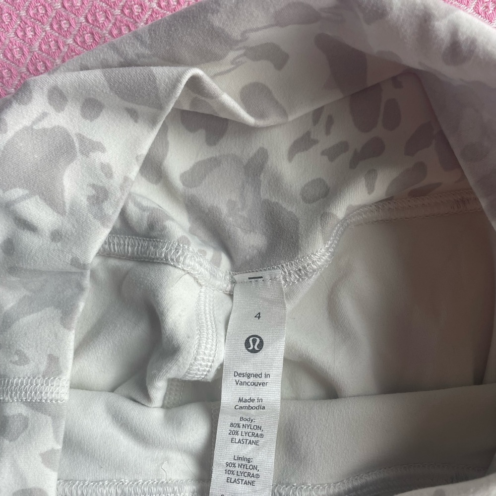 Lululemon - size 4, length 25, high rise, leggings, Color (Cheetah Camo)